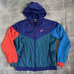 Men's Nike Sportswear Color Block Mesh Lined Windrunner Windbreaker Jacket Sz XL